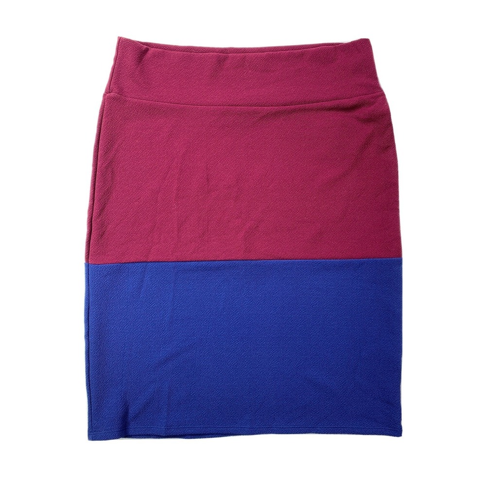 LuLaRoe Cassie Womens 3XL Colorblock Stretch Elastic Waist Skirt Made in USA NWT - Picture 11 of 12